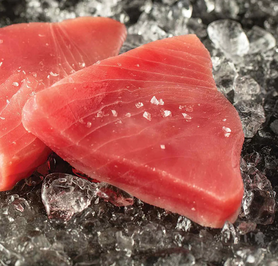 Frozen Yellow Fin Tuna Steaks 1kg pack